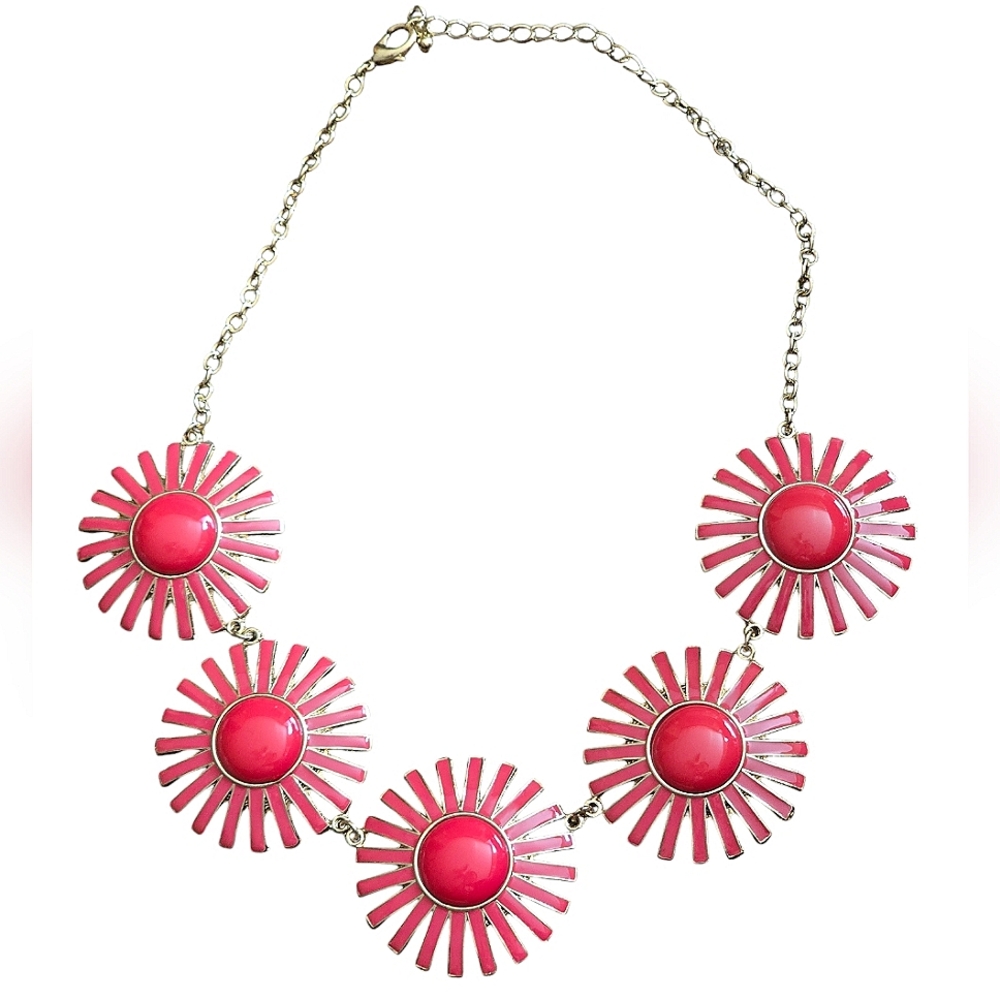 Pink and Gold Vintage Statement Necklace